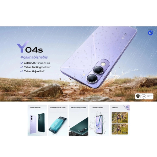 VIVO Y04S RAM 4GB I 128GB